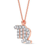 Photo of Sunsign Virgo 1/10 Carat T.W. Lab Grown Diamond Pendant 14K Rose Gold [CP2039R]