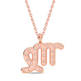 Photo of Sunsign Virgo 1/10 Carat T.W. Lab Grown Diamond Pendant 14K Rose Gold [CP2039R]