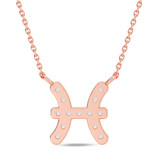 Photo of Sunsign Pisces 1/15 Carat T.W. Lab Grown Diamond Pendant 14K Rose Gold [CP2038R]