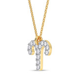 Photo of Sunsign Aries 1/15 CT. T.W. Lab Grown Diamond Pendant 10K Yellow Gold [CP2035Y]