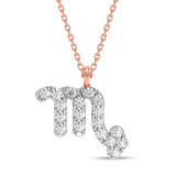 Photo of Sunsign Scorpion 1/10 Carat T.W. Lab Grown Diamond Pendant 14K Rose Gold [CP2040R]