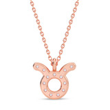 Photo of Sunsign Taurus 1/20 CT. T.W. Lab Grown Diamond Pendant 14K Rose Gold [CP2044R]