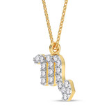 Photo of Sunsign Scorpion 1/10 CT. T.W. Lab Grown Diamond Pendant 10K Yellow Gold [CP2040Y]