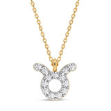 Photo of Sunsign Taurus 1/20 Carat T.W. Lab Grown Diamond Pendant 10K Yellow Gold [CP2044Y]