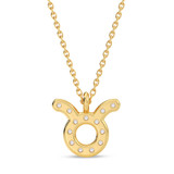 Photo of Sunsign Taurus 1/20 Carat T.W. Lab Grown Diamond Pendant 10K Yellow Gold [CP2044Y]