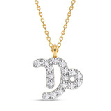 Photo of Sunsign Capricorn 1/15 CT. T.W. Lab Grown Diamond Pendant 10K Yellow Gold [CP2042Y]