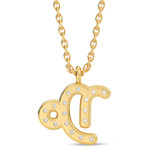 Photo of Sunsign Capricorn 1/15 CT. T.W. Lab Grown Diamond Pendant 10K Yellow Gold [CP2042Y]