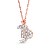Photo of Sunsign Capricorn 1/15 CT. T.W. Lab Grown Diamond Pendant 14K Rose Gold [CP2042R]