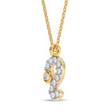 Photo of Sunsign Leo 1/20 CT. T.W. Lab Grown Diamond Pendant 10K Yellow Gold [CP2045Y]