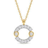 Photo of Sunsign Cancer 1/15 Carat T.W. Lab Grown Diamond Pendant 10K Yellow Gold [CP2043Y]