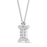 Photo of Sunsign Gemini 1/15 CT. T.W. Lab Grown Diamond Pendant 10K White Gold [CP2037W]