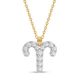 Photo of Sunsign Aries 1/15 CT. T.W. Lab Grown Diamond Pendant 14K Yellow Gold [CP2035Y]