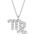 Photo of Sunsign Virgo 1/10 Carat T.W. Lab Grown Diamond Pendant 10K White Gold [CP2039W]