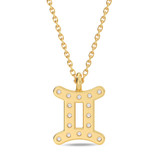 Photo of Sunsign Gemini 1/15 CT. T.W. Lab Grown Diamond Pendant 14K Yellow Gold [CP2037Y]