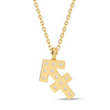 Photo of Sunsign Sagittarius 1/20 CT. T.W. Lab Grown Diamond Pendant 14K Yellow Gold [CP2041Y]