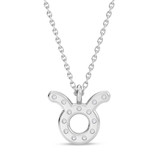 Photo of Sunsign Taurus 1/20 Carat T.W. Lab Grown Diamond Pendant 10K White Gold [CP2044W]