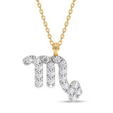 Photo of Sunsign Scorpion 1/10 CT. T.W. Lab Grown Diamond Pendant 14K Yellow Gold [CP2040Y]
