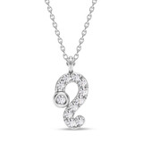 Photo of Sunsign Leo 1/20 CT. T.W. Lab Grown Diamond Pendant 10K White Gold [CP2045W]