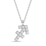 Photo of Sunsign Sagittarius 1/20 Carat T.W. Lab Grown Diamond Pendant 10K White Gold [CP2041W]
