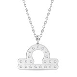 Photo of Sunsign Libra 1/10 CT. T.W. Lab Grown Diamond Pendant 14K White Gold [CP2046W]