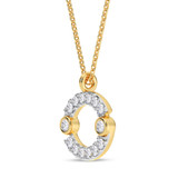 Photo of Sunsign Cancer 1/15 Carat T.W. Lab Grown Diamond Pendant 14K Yellow Gold [CP2043Y]
