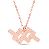 Photo of Sunsign Aquarius 1/10 CT. T.W. Lab Grown Diamond Pendant 10K Rose Gold [CP2036R]