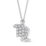 Photo of Sunsign Virgo 1/10 CT. T.W. Lab Grown Diamond Pendant 14K White Gold [CP2039W]