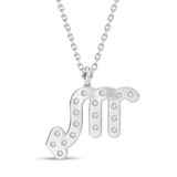 Photo of Sunsign Scorpion 1/10 Carat T.W. Lab Grown Diamond Pendant 14K White Gold [CP2040W]