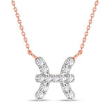 Photo of Sunsign Pisces 1/15 CT. T.W. Lab Grown Diamond Pendant 10K Rose Gold [CP2038R]