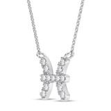 Photo of Sunsign Pisces 1/15 CT. T.W. Lab Grown Diamond Pendant 14K White Gold [CP2038W]