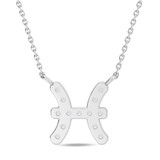 Photo of Sunsign Pisces 1/15 CT. T.W. Lab Grown Diamond Pendant 14K White Gold [CP2038W]