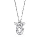 Photo of Sunsign Taurus 1/20 Carat T.W. Lab Grown Diamond Pendant 14K White Gold [CP2044W]