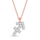 Photo of Sunsign Sagittarius 1/20 CT. T.W. Lab Grown Diamond Pendant 10K Rose Gold [CP2041R]