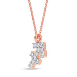 Photo of Sunsign Sagittarius 1/20 CT. T.W. Lab Grown Diamond Pendant 10K Rose Gold [CP2041R]