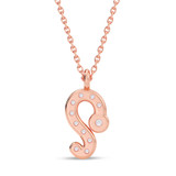 Photo of Sunsign Leo 1/20 CT. T.W. Lab Grown Diamond Pendant 10K Rose Gold [CP2045R]