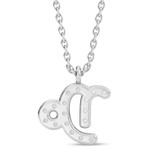 Photo of Sunsign Capricorn 1/15 CT. T.W. Lab Grown Diamond Pendant 14K White Gold [CP2042W]