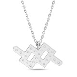 Photo of Sunsign Aquarius 1/10 CT. T.W. Lab Grown Diamond Pendant 14K White Gold [CP2036W]