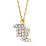 Photo of Sunsign Virgo 1/10 CT. T.W. Lab Grown Diamond Pendant 10K Yellow Gold [CP2039Y]
