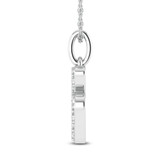 Photo of Aabha "B" 1/8 Carat T.W. Lab Grown Diamond Pendant 10K White Gold [CP1732W]
