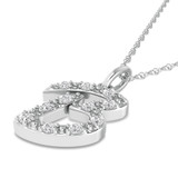 Photo of Aabha "B" 1/8 Carat T.W. Lab Grown Diamond Pendant 10K White Gold [CP1732W]