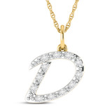 Photo of Aabha "D" 1/8 Carat T.W. Lab Grown Diamond Pendant 10K Yellow Gold [CP1734Y]