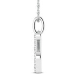 Photo of Aabha "C" 1/10 CT. T.W. Lab Grown Diamond Pendant 14K White Gold [CP1733W]