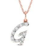 Photo of Aabha "G" 1/10 CT. T.W. Lab Grown Diamond Pendant 10K Rose Gold [CP1737R]