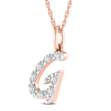 Photo of Aabha "G" 1/10 CT. T.W. Lab Grown Diamond Pendant 10K Rose Gold [CP1737R]