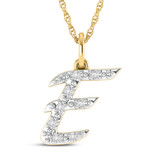 Photo of Aabha "E" 1/10 CT. T.W. Lab Grown Diamond Pendant 14K Yellow Gold [CP1735Y]