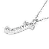 Photo of Aabha "J" 1/10 CT. T.W. Lab Grown Diamond Pendant 14K White Gold [CP1740W]