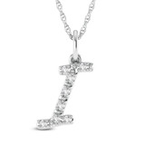 Photo of Aabha "I" 1/10 CT. T.W. Lab Grown Diamond Pendant 10K White Gold [CP1739W]