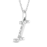 Photo of Aabha "I" 1/10 CT. T.W. Lab Grown Diamond Pendant 10K White Gold [CP1739W]