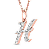 Photo of Aabha "H" 1/10 Carat T.W. Lab Grown Diamond Pendant 14K Rose Gold [CP1738R]