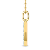 Photo of Aabha "L" 1/10 Carat T.W. Lab Grown Diamond Pendant 14K Yellow Gold [CP1742Y]